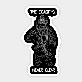 The Coast Is Never Clear (Invert) Sticker